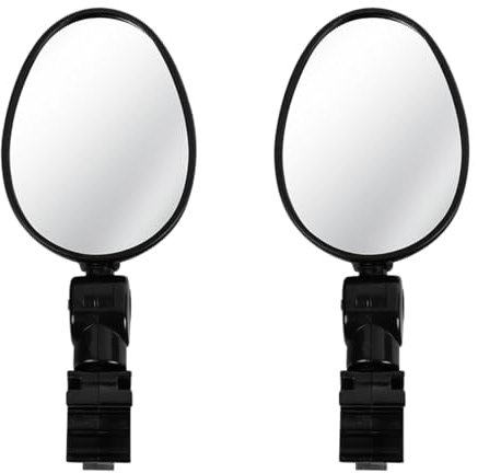 Tomedeks 2 PCS Fahrradspiegel - 360° Verstellbarer Fahrrad Spiegel für E-Bike & E-Scooter Lenker - Erhältlich für 15mm-35mm Lenker - e Scooter zubehör ，Fahrrad rückspiegel(Ellipsen)