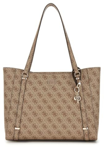GUESS Eco Erica Elite Tote Bag Latte Logo