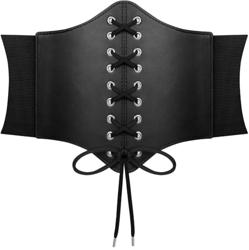 AOGOE Corset Belt for Women, Women's Lace-up Corset Elastic Waist Belt, Vintage Lace-up Elastic Waist Belt, Women’s Corset Belt