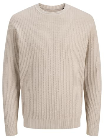 JACK & JONES Jprblubarkley Knit Crew Neck Ch, Tortora, S