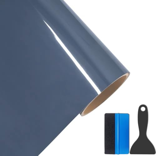 NewL PET Ultra Gloss Car Vinyl Wrap Grey 50cmx150cm | Ultra gloss finish, Self-adhesive, Air Release Technology, Weather Proof, Tear resistant, Suitable for auto, moto, furniture
