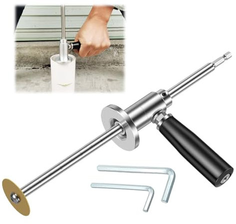 Cortador de tubo interior para juego de cortador de tubos de PVC, herramienta de corte interno de acero inoxidable con rueda de corte de grano de diamante y mango, profundidad de corte ajustable de 7