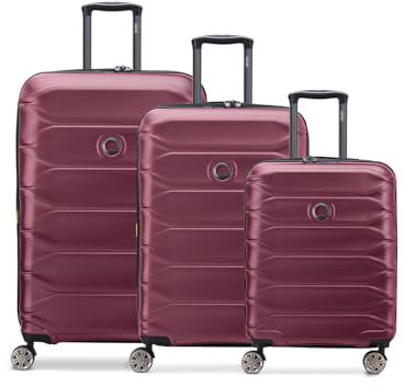 DELSEY Paris Juego de Maletas de 3 Piezas para Hombre y Mujer | Carros de Viaje 50 x 29,5 x 78 cm, Material de policarbonato Resistente | Extensible y Mango telescópico | Serie Meteor