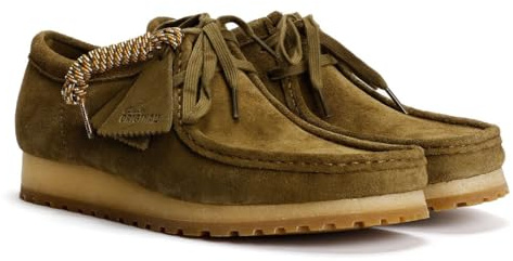 Clarks Originals Scarpe Wallabee RB Suede Verde Uomo, Verde, 42 EU