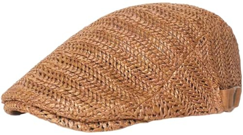 Danlai Berretti di Paglia Unisex, Berretti Vintage Strillone, Cappelli Pittore, Cappelli Guida, Basco Francese, Cappelli Artista, Coppola in Uomo