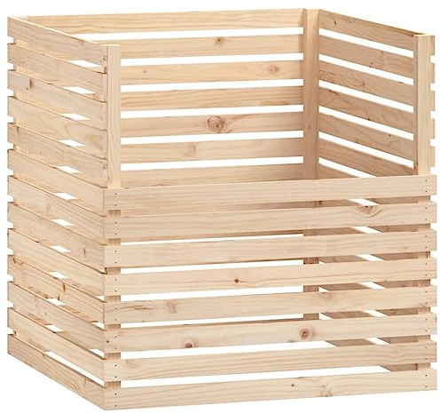 Lumanois Compostador de Madera Maciza de Pino 100x100x102 cm,Casa y jardín, Compostaje,Compostadores,24.73kg-822192