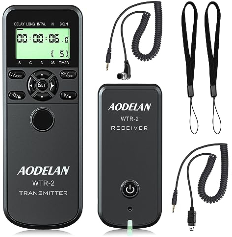 AODELAN Kamera Fernauslöser für Nikon, Kabellose Timer Fernbedienung für Nikon Df Z7 Z6 D750 D850 D4 D5 D7200 D3300 D610 Coolpix P1000 P7700 P7800