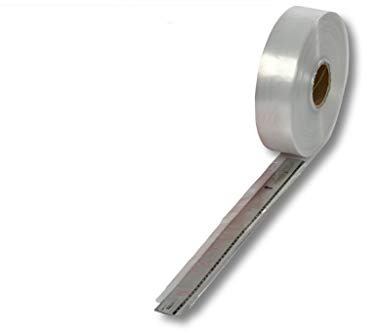 dm-folien Film tubulaire transparent I 50 mm x 250 m I 100 μ I Matériau d'emballage non imprimé en polyéthylène basse densité I Film tubulaire indéchirable pour l'emballage et la congélation des