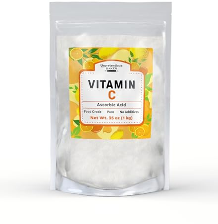 Pure Unpretentious Vitamin C Powder (1 kg) Ascorbic Acid, Resealable Bag
