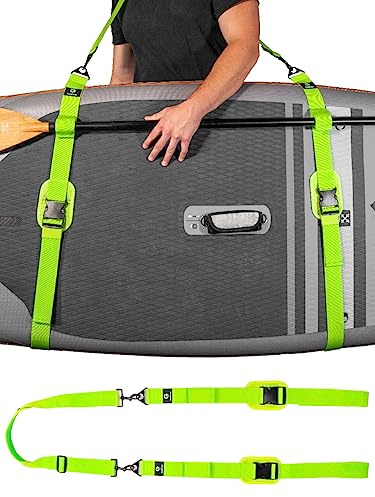 Gradient Fitness - SUP Carry Strap/Paddle Board Sling - Adjustable Carrier with Comfortable Padded Shoulder Sling - Heavy Duty Carrying Strap for Stand Up Paddleboarding, Kayaking & Surfing