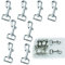 Mosquetón con Articulación Giratoria Aleación de Zinc 360 Grados girado para Correa de Perro Montañismo Llavero 65mm, Plata (8 Piezas)
