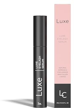 Luxe Cosmetics Eyelash Serum (3mL) Eyelash Growth Serum for Thicker, Longer & Fuller Lashes - Premium Lash Growth, Volume Lashes - Visible Results After 4 Weeks - Suitable for All Eyelashes
