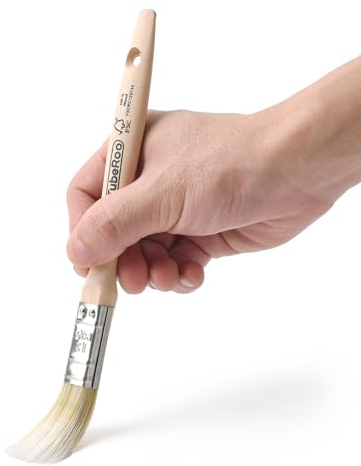 TubeRoo Petit pinceau de 12 mm - Pinceau de peinture de qualité supérieure pour peinture, huile de bois et peinture murale - Pinceau à lasure pour lasure sur bois - Pinceau de peinture professionnel -