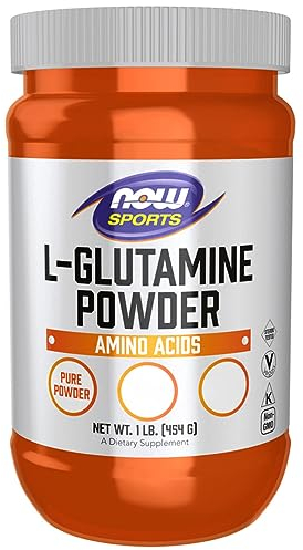 Now Foods, L-Glutamine Pulver, 454 gramm, 5000mg L-Glutamin je Dosis, Geschmacksneutral, Vegan, Glutenfrei, Sojafrei, GMO frei