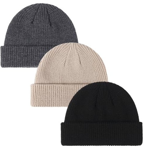 SKHAOVS 3 Piezas Sombrero de Punto Gorros de Punto Tejida Beanie para Mujer Cálido Sombrero de Invierno Suave y Elástico Gorro Lana para Unisex Outdoor.