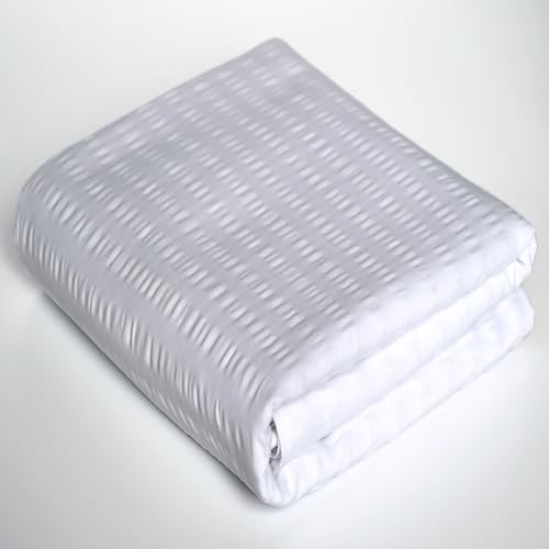 Stoff Virginia Tex, Meterware, Baumwollstoff 100%, große Breite 240 cm, Baumwollstoff 100% Oeko -Tex Standard 100 Unifarben zum Nähen (Seersucker White, 100 cm)