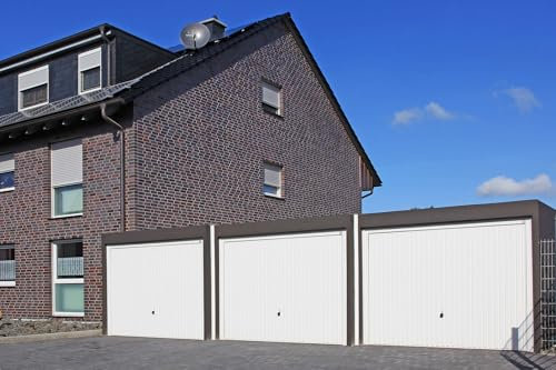 Fugenblende, Abdeckleiste, Fertiggarage, Fugenabdeckung, PVC, Klemmprofil, 3 m, Original Ersatzteil (Flachblende 65 mm - Weiß)