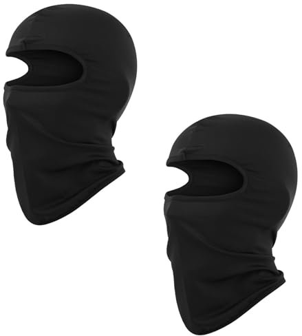 DXPETA 2Pcs Kids Balaclava, Black Balaclava, Ski Masks for Men, UV Protection & Wind Protection Lightweight Neck Warmer, Thin Helmet Liner Face and Neck Cover Mask for Boys Girls