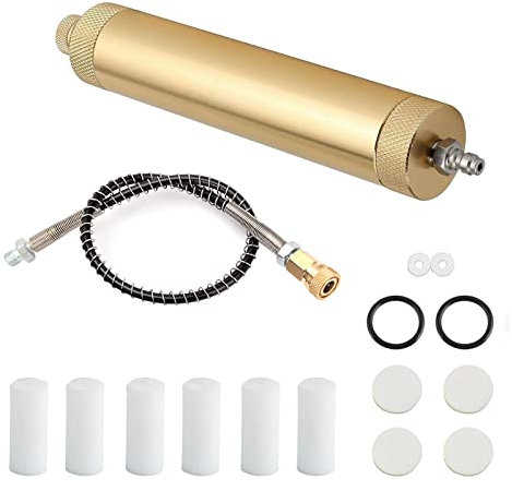 Oil-Water Separator Filter with High Pressure Hose, High Pressure Air Pump Filter for PCP Air Compressor, 30Mpa 4500PSI Aluminium Alloy