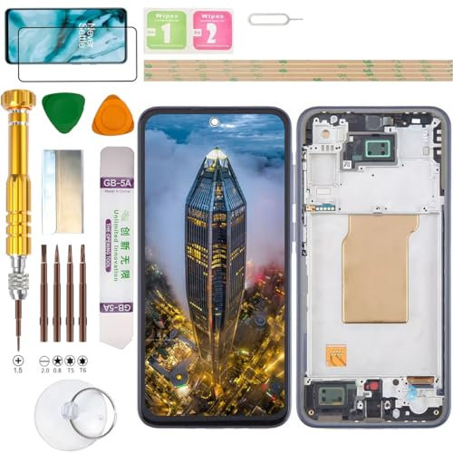 Gadget Troops Pantalla LCD (sin huellas dactilares) para Samsung Galaxy A35 5G SM-A356B/DS, A356E, A356B, A356U, A356U1, kit de repuesto de pantalla (negro)