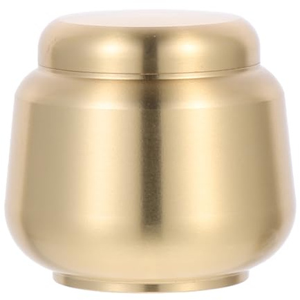 VALICLUD Boîte à Cendres Cuivre pour Animaux Urne Ronde Petite Pot Pratique et Étanche pour Rangement Souvenir pour Maison et Jardin