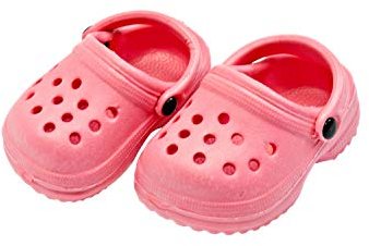 Heless 2011 - Schuhe für Puppen, kultige Clogs in Pink, Größe 32 - 38 cm