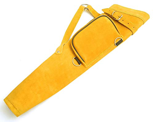 starlingukpk Traditional Archery Genuine Leather Archery Quiver. Side Quiver. Arrow Holder. (Honey Brown)