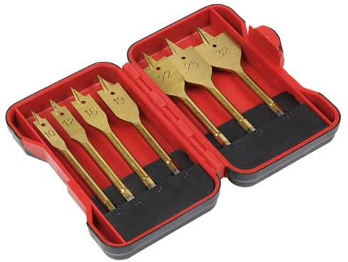 Sealey Titanium Coated Flat Wood Drill Bit Set 7pc - AK3707FW