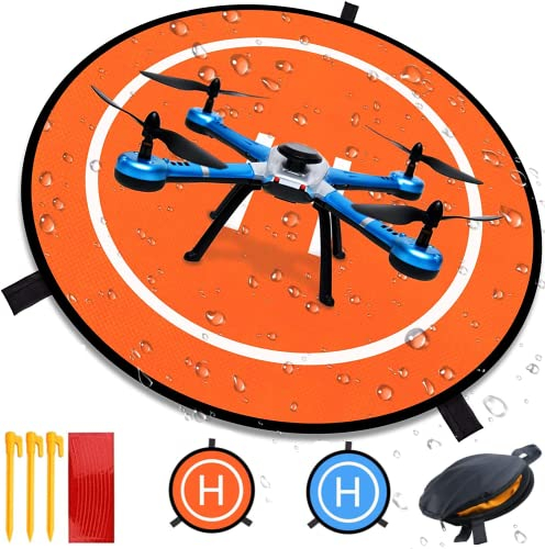 Vebetter Drone Landing Pad, Tragbare Faltbare Landing Pads,Wasserdicht Doppelseitig Drohnen Landeplattform,Universal Foldable Drohnen Landeplatz für DJI Air 2S,DJI FPV,Mavic Mini 2,Mavic Air 2,Mavic 2