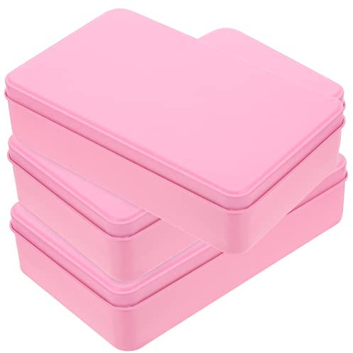 Cabilock Scatola Di Latta Rettangolare Con Coperchio, Contenitore Compatto Per Caramelle e Gioielli, Set Da 3 Pezzi, Resistente e Leggera, Per Conservare Piccoli Oggetti e Viaggi