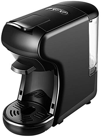CUNTO Cafetière Machine à café semi-automatique Machine à café à capsules de bureau à domicile Petite machine à café expresso cappuccino Machine à café portable en métal 15 bars (Couleur : Noir)