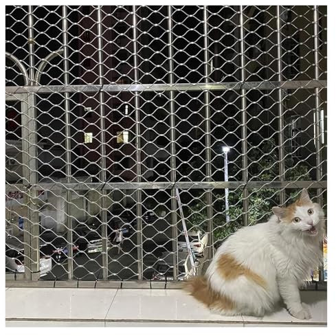 WXQTM Sicherheitsnetz für Balkone Edelstahl-Seilgeflecht Langlebig Leicht zu Installieren Verzinkter Maschendrahtzaun, für Zoos Gärten und Bauernhöfe (1.2x2m/3.93x6.56ft)