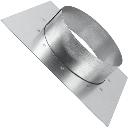 Vent Systems Flangia del connettore per condotto da 10,2 cm con piastra a muro a spina quadrata - Adattatore per sfiato asciugatrice e piastra di montaggio - Ideale per collegamenti HVAC senza