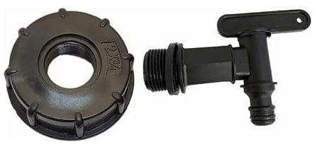 TYNXK Accessoires pour Tonneaux De Pluie Durable IBC Tank Fittings S60X6 Coarse Threaded Cap Rain Barrel Faucet Water Tap Shock Resistant for All Connectors Garden Montage du Collecteur De Pluie