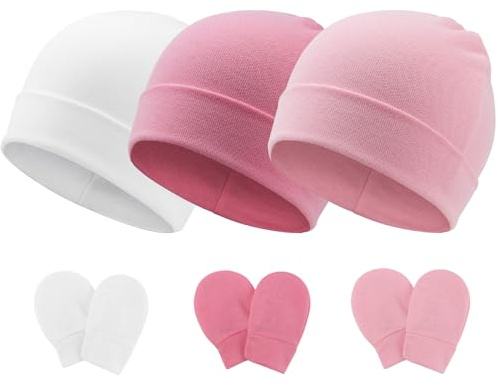 DRESHOW Bebé Gorro y Guantes para Recién Nacido Bebés Beanie Sombrero para Niños Gorros