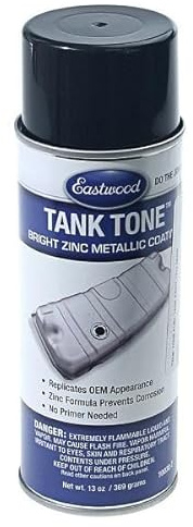 Eastwood Tank Tone Bright Zinc Metallic Coating Spray 368g – Heat Resistant to 150°C | Durable Rust & Corrosion Protection for Fuel Tanks, Chassis & Metal Surfaces