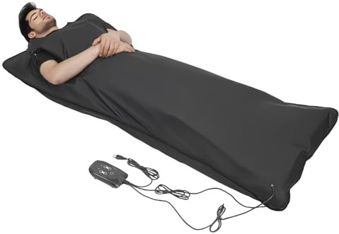 Couverture De Sauna Infrarouges lointains,Couverture de Sauna Portable 500W pour Relaxation,Détox et Désintoxication - Minuterie et Température Réglable 30-70°C