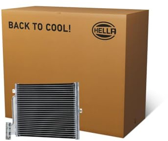 HELLA 8FC 366 220-391 Condensador, aire acondicionado - Tubos refrigerantes paralelo - Aluminio - sin juntas - sin secador