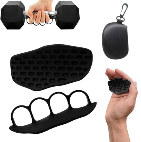 THQAE 1 par tyngdlyftningshandskar, halkfria gymhandtag, sporthandskar för handskydd, grepp stöd, träningsstation, styrkelyft och fitness
