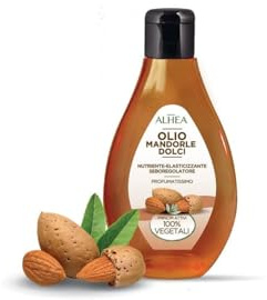 Alhea Olio di Mandorle Dolci per il Corpo, 250 ml, Nutriente ed Elasticizzante, Principi Attivi 100% Vegetali