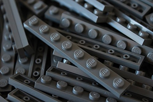 LEGO Plates: Dark Grey 1x8. Part 3460 (X 10)