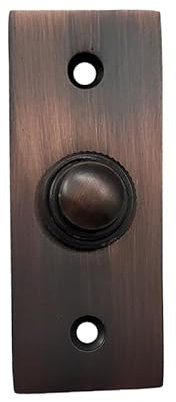 Adonai Hardware Rectangular Victorian Brass Bell Push or Door Bell or Push Button - Oil Rubbed Bronze