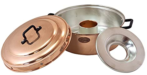 CopperGarden Aura27 Backtopf aus Kupfer I Kupfertopf für Camping/Gasherd/Grill & Lagerfeuer I Kupferkochtopf für 4-8 Personen I Brot-Topf mit 27 cm Durchmesser I Bräter mit Deckel
