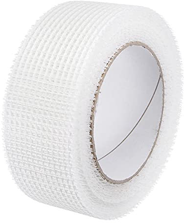 sourcing map Trockenbau Fugenband selbstklebend Glasfaser 1,9″x 98 Fuß Maschenweite 3,5mm