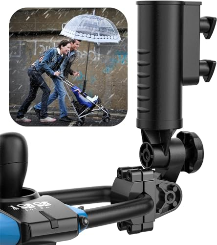10L0L Golf Umbrella Holder for Trolley, Heavy Duty Resistant to Wind Gust Upto 12 Metal Universal Umbrella Holder for Golf Trolley/Motocaddy/Powakaddy/Pram/Wheelchair, Black