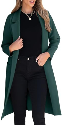 ANRABESS Cardigan Sweater for Women Fall Oversized Jacket Sweater Green