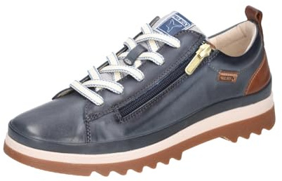Pikolinos Vigo Deportivos Mujer | en Cuero | Plantilla Memory Foam en Color Azul