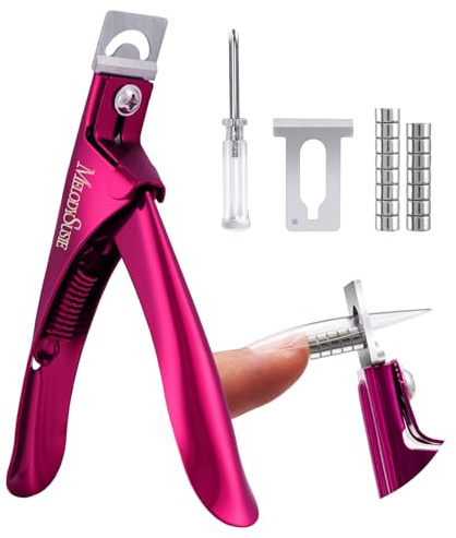 MelodySusie Coupe-Ongles Professionnel en Acier Inoxydable, Coupe Capsule pour les Ongles Acryliques et Faux Ongle, Outil de Manucure pour Salon et Maison. (Rouge)