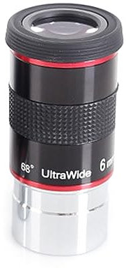 Ocular monocular astronómico de 1.25 pulgadas, ocular ultra gran angular de 68° 6 mm/9 mm/15 mm/20 mm