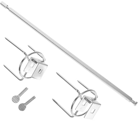 ANDRESLAD 1 juego de tenedores de trinchar de acero inoxidable para barbacoa y giratorio, tenedor de carne giratorio con mango de madera, ideal para barbacoa y barbacoa, práctica pinza para una